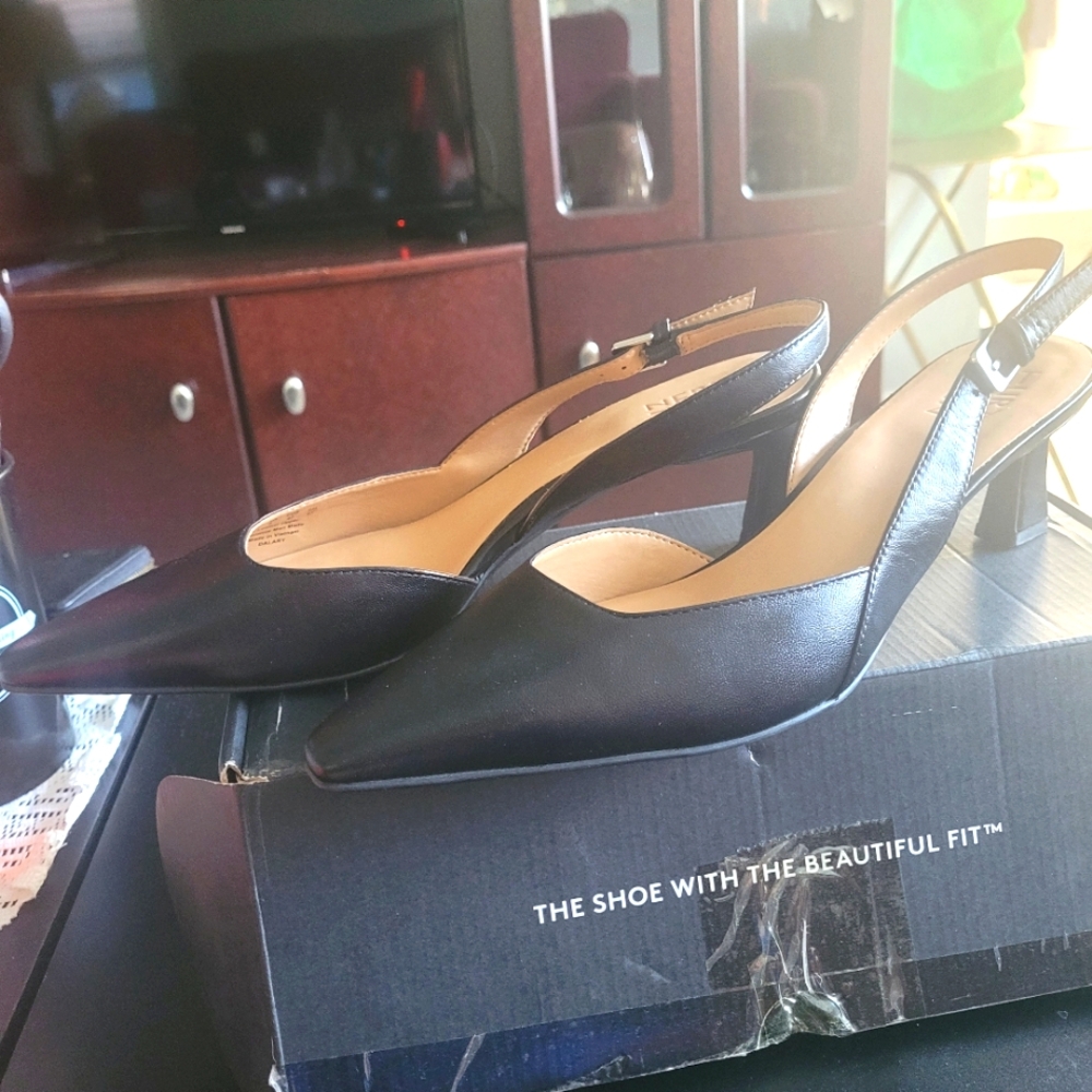 Elegant Black Slingback Heels